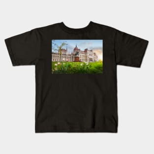 Hungarian Parliament building in Budapest, Hungary Kids T-Shirt